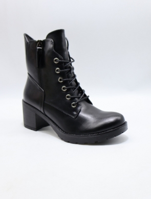 Botki damskie ocieplane na obcasie (36-41) YCC-148 BLACK