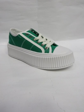 Trampki damskie na koturnie (36-41) L-218 GREEN
