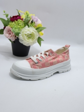 Trampki damskie na płaskim (36-41) HB-57 PINK