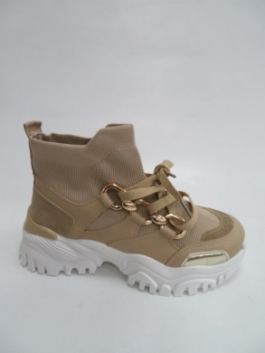 Sneakersy damskie wysokie (36-41) 8050 KHAKI