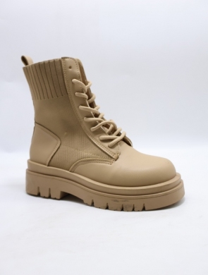 Botki damskie na płaskim (36-41) 3729 KHAKI
