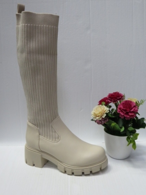 Kozaki damskie na płaskim (36-41) T2267-3 BEIGE