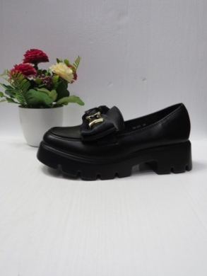 Mokasyny damskie na koturnie (36-41) H8-520 BLACK