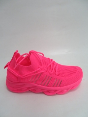 Buty sportowe damskie na płaskim (36-41) 88-53 FUSHIA