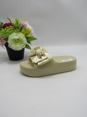 Klapki damskie na koturnie (36-41) SS-176 BEIGE