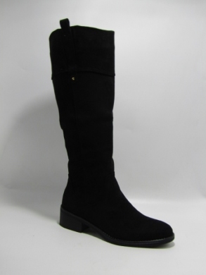 Kozaki damskie ocieplane na płaskim (36-41) 8215 BLACK