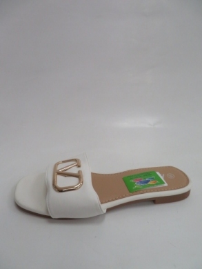 Klapki damskie na płaskim (36-41) CB2113-3 WHITE