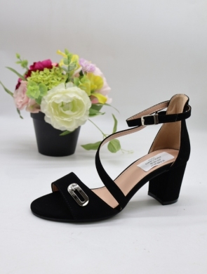 Sandały damskie na obcasie (36-41) 6280N-1 BLACK
