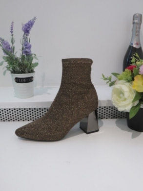 Botki damskie na obcasie (36-41) 5758 GOLD