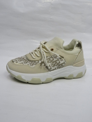 Buty sportowe damskie na płaskim (36-41) 19312 BEIGE