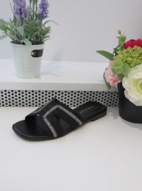 Klapki damskie na płaskim (36-41) 7980 BLACK