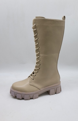 Kozaki damskie na płaskim (36-41) DE314 BEIGE