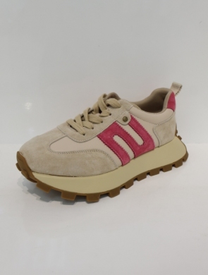 Buty sportowe damskie na płaskim (36-41) GD-XF-207 BE/FUXIA