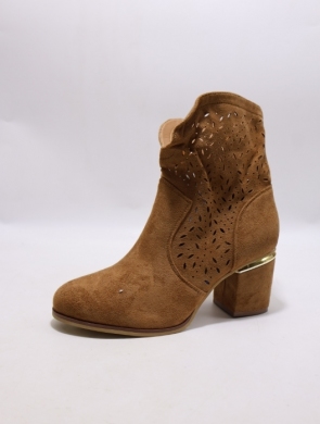 Botki damskie na obcasie (36-41) 7251-5 CAMEL