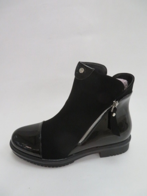 Botki damskie jesienne na płaskim (36-41) 17060-20A BLACK