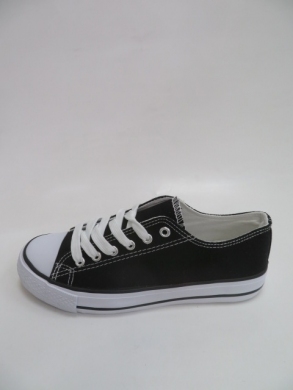 Trampki damskie na płaskim (36-41) 7-A1612K BLACK/WHITE