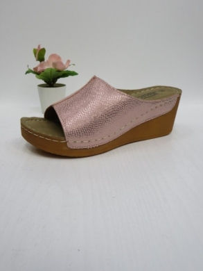 Klapki damskie na koturnie (36-41) 6121-3 PINK