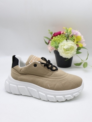Buty sportowe damskie na płaskim (36-41) UB06 KHAKI