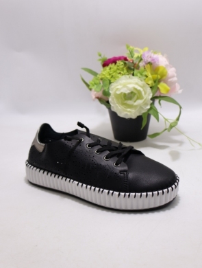 Buty sportowe damskie na płaskim (36-41) AA510 BLACK
