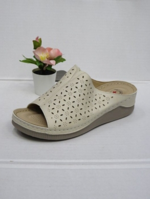 Klapki damskie na koturnie (36-41) JH1-6 BEIGE