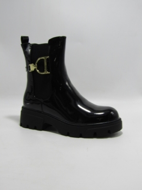 Botki damskie ocieplane na płaskim (36-41) SA3071-20 BLACK