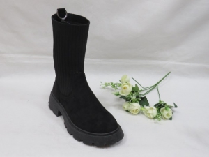 Botki damskie jesienne na koturnie (36-41) VL180 BLACK