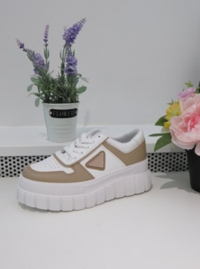 Buty sportowe damskie na płaskim (36-41) 23011 KHAKI