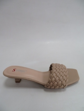Klapki damskie na obcasie (36-41) TU166 APRICOT