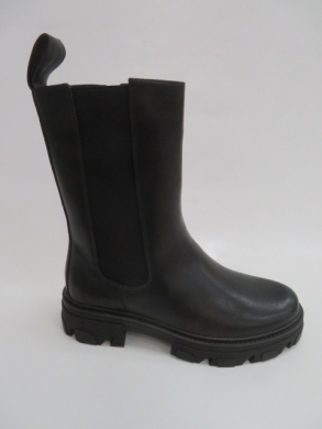 Kozaki damskie jesienne na płaskim (36-41) DE317 BLACK