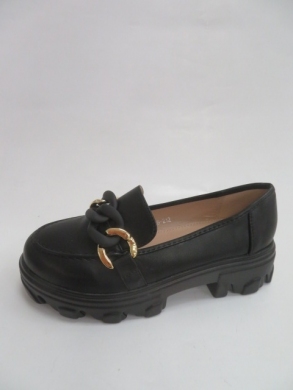 Mokasyny damskie na koturnie (36-41) 888-212 BLACK