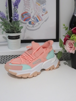 Buty sportowe damskie na płaskim (36-41) PC165 PINK