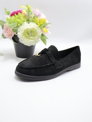 Mokasyny damskie na płaskim (36-41) N630 BLACK