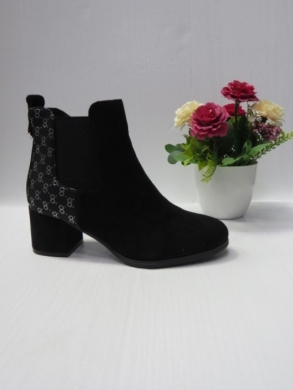 Botki damskie ocieplane na obcasie (36-41) 0-584 BLACK