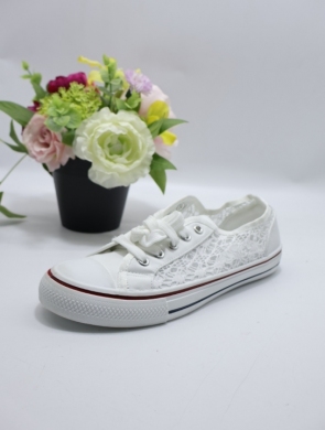 Trampki damskie na płaskim (36-41) 11150-8 WHITE