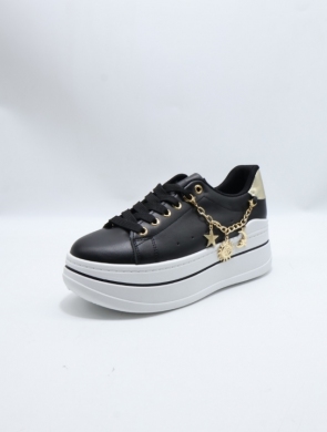 Buty sportowe damskie na płaskim (36-41) B2031 BL/GOLD
