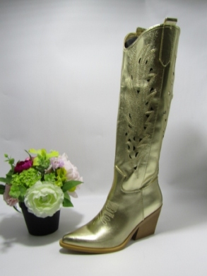 Kozaki damskie na obcasie (36-41) 8130 GOLD