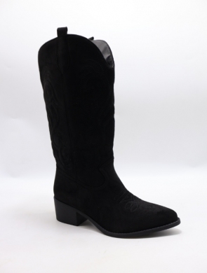Kozaki damskie na obcasie (36-41) HQ331 BLACK
