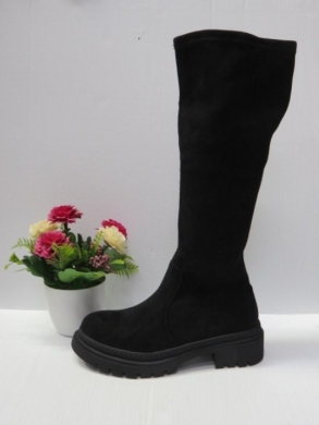 Kozaki damskie na płaskim (36-41) F198 BLACK