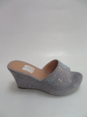 Klapki damskie na koturnie (36-41) B-02 GREY