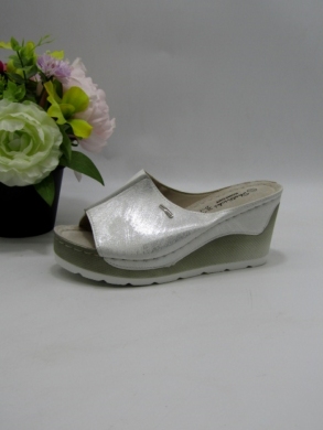 Klapki damskie na koturnie (36-40) 0618 SILVER