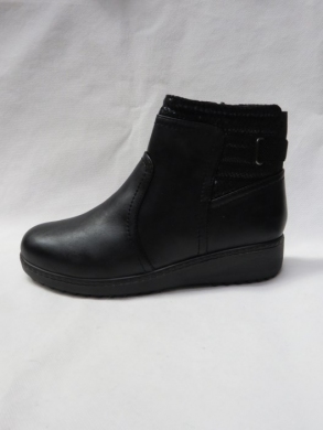 Botki damskie ocieplane na płaskim (36-42) 8128-1 BLACK