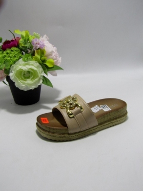 Klapki damskie na płaskim (36-41) 9897 BEIGE