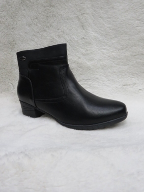 Botki damskie ocieplane na obcasie (36-41) 61706 BLACK