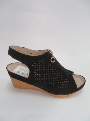 Sandały damskie na koturnie (36-41) 7AA224 BLACK