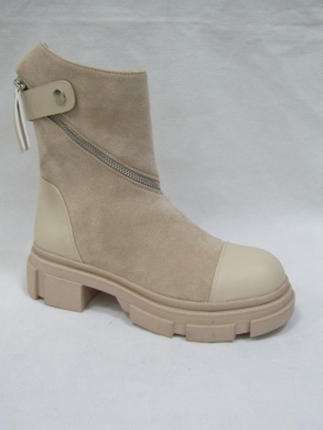 Botki damskie ocieplane na płaskim (36-41) NC1291 BEIGE