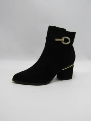 Botki damskie ocieplane na obcasie (36-41) BM89 BLACK