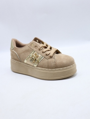 Buty sportowe damskie na płaskim (36-41) C3913 KHAKI