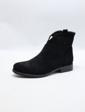 Botki damskie na płaskim (36-41) H201-1 BLACK