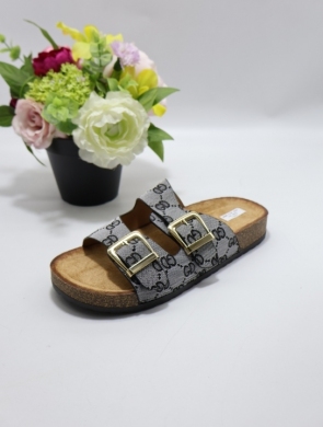 Klapki damskie na płaskim (36-41) 8-159 BLACK