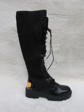 Kozaki damskie na płaskim (36-41) BL34 BLACK